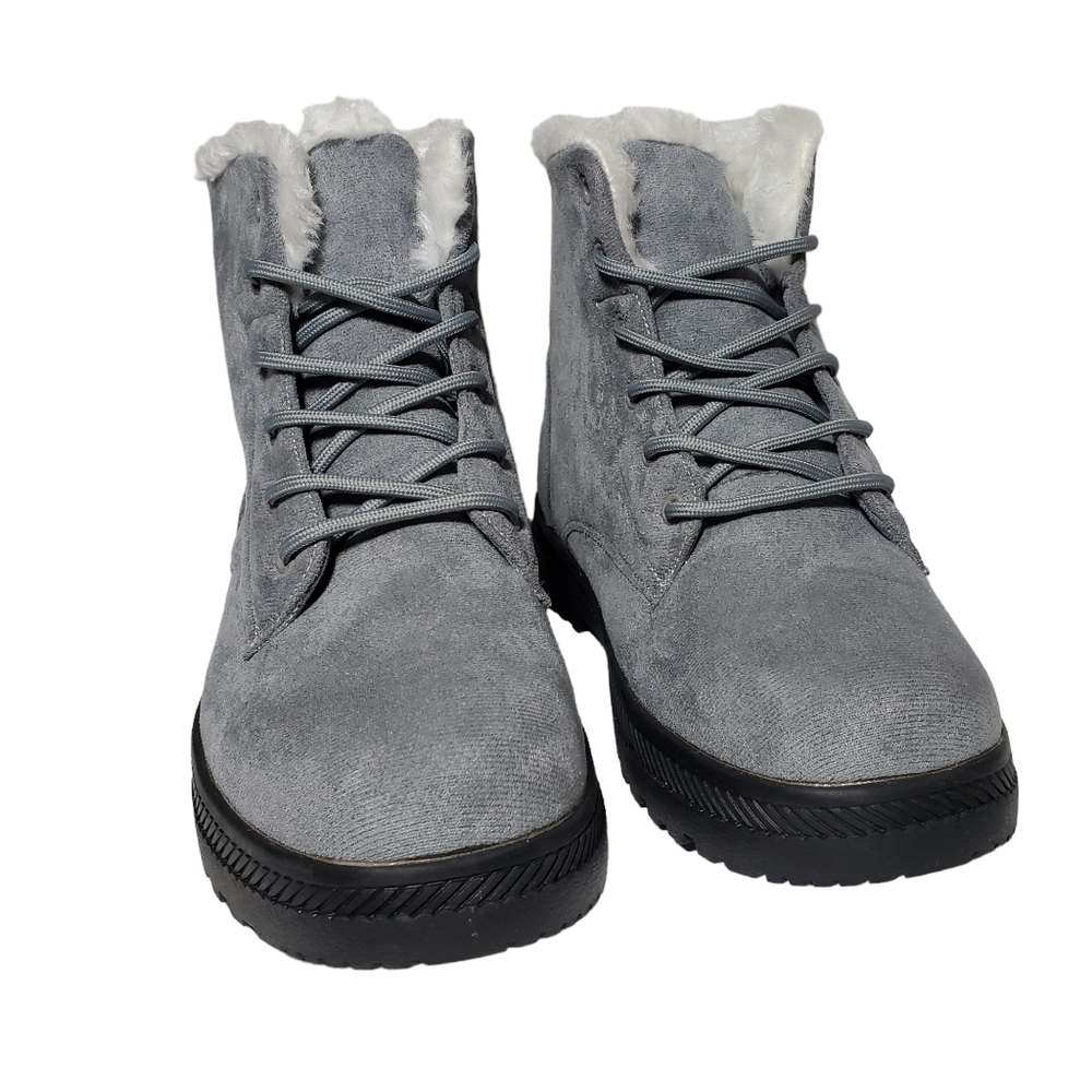 Lace Up Plush Winter Boots Warm Outdoor Snow Boots Fur Lined Women’s EU 41 US 10 - Picture 2 of 7